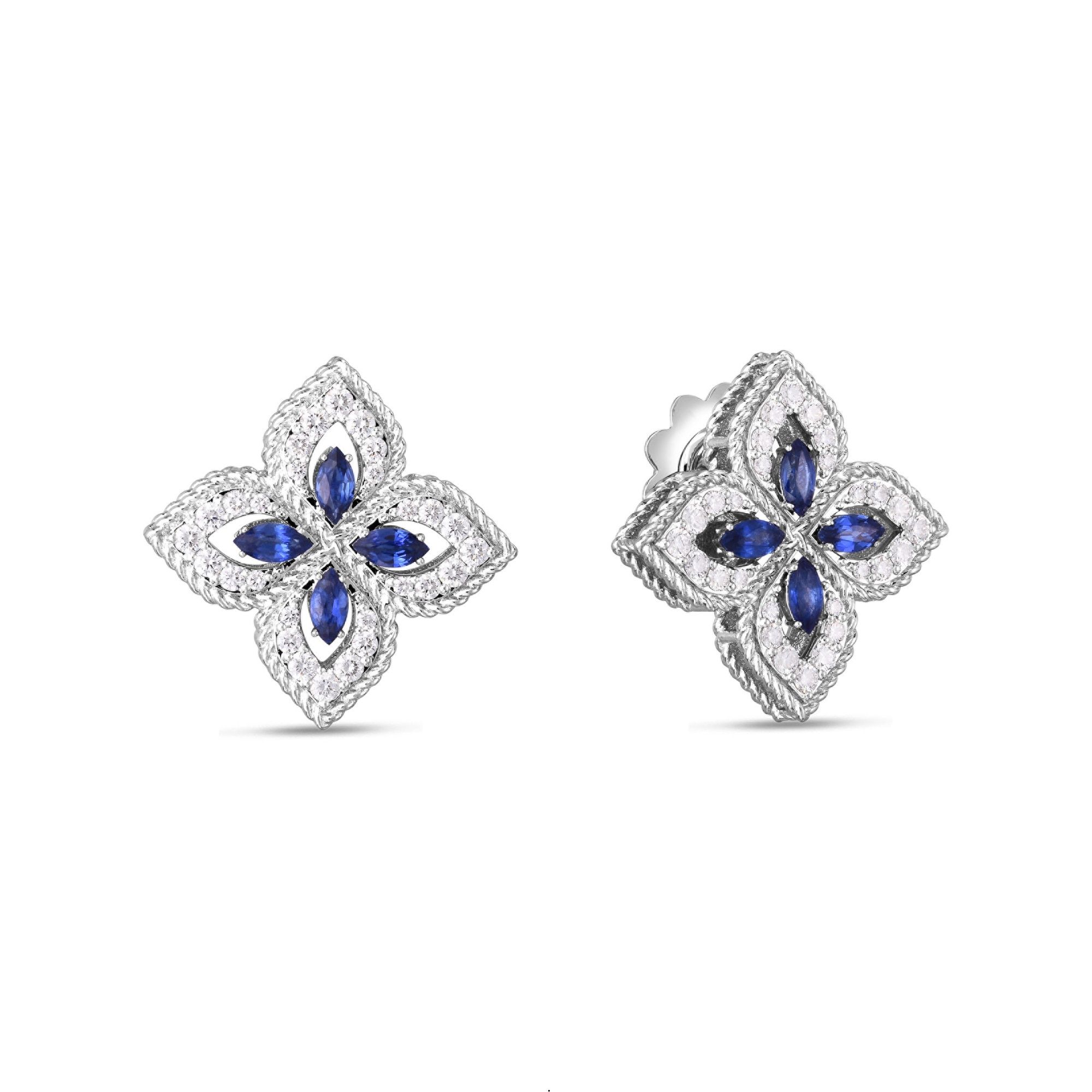 Roberto Coin Venetian Princess Sapphire Diamond Earrings