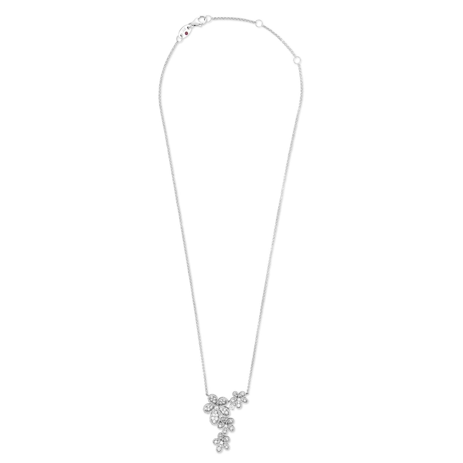 Roberto Coin Jasmine White Gold Floral Pendant